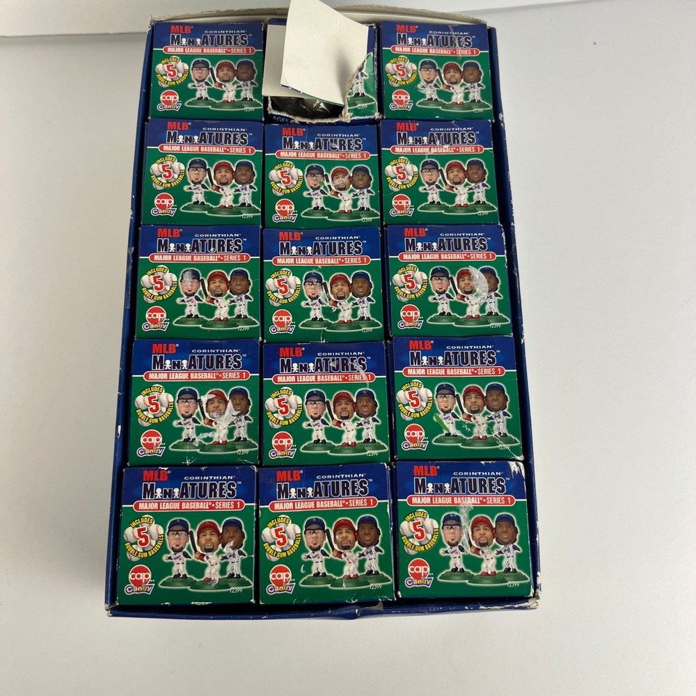Vintage 2006 Corinthian MLB Miniatures Series 1 Display Box (14 Sealed Packs +1